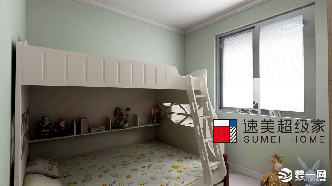 郑州速美超级家装修案例：现代简约风格儿童房装修