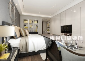 郑州东易日盛装修案例：现代轻奢风格卧室