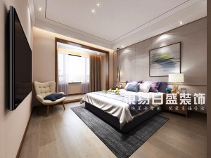 郑州东易日盛新中式装修案例：新中式风格卧室装修