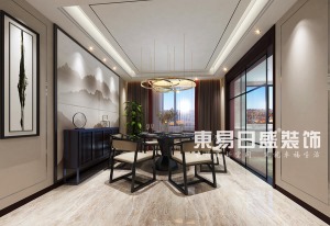 郑州东易日盛新中式装修案例：新中式风格客厅