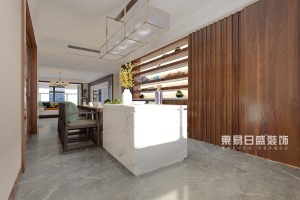 永威城新中式风格137㎡三室两厅装修