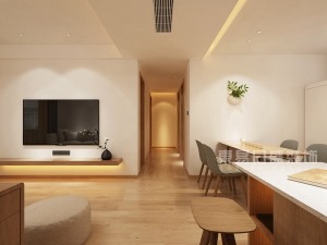滨湖国际日式风格110平米装修案例：日式风格客厅装修设计
