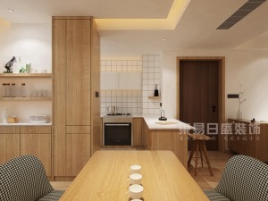 滨湖国际日式风格110平米装修案例：日式风格厨房装修设计