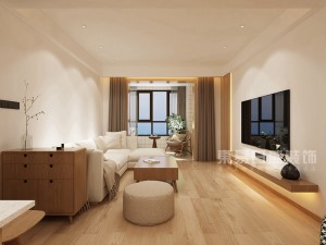 滨湖国际日式风格110平米装修案例：日式风格客厅装修设计