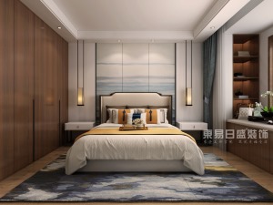 新中式装修案例：新中式卧室装修效果图