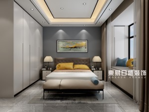 郑州东易日盛装修案例：现代轻奢风格卧室装修效果图