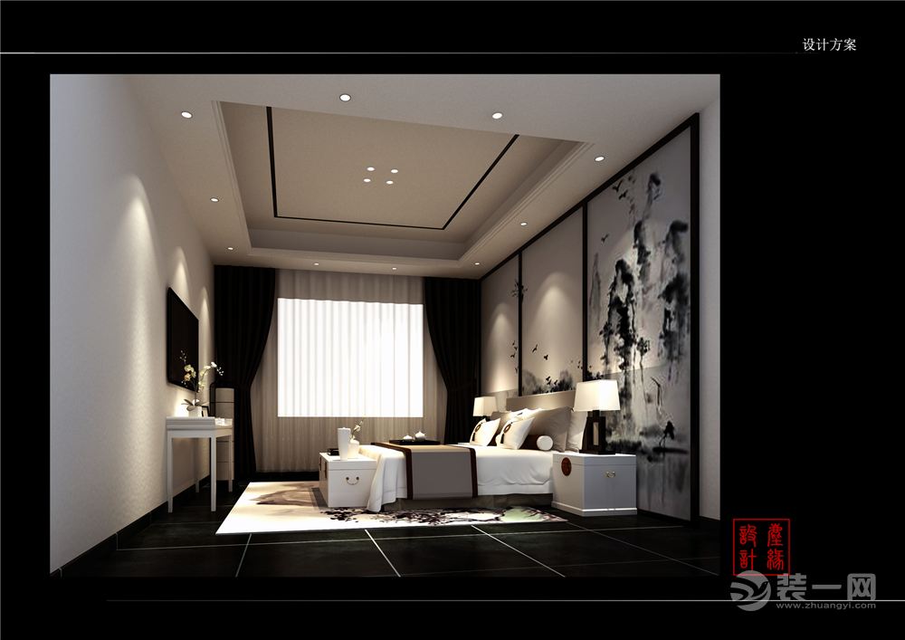 郑州美景鸿城三居室168平新古典装修卧室效果图