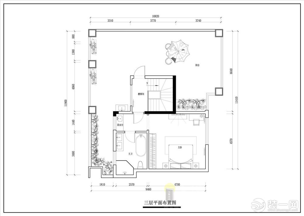 世纪城450平复式美式风格平面图