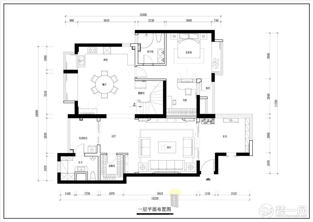 世紀(jì)城450平復(fù)式美式風(fēng)格平面圖