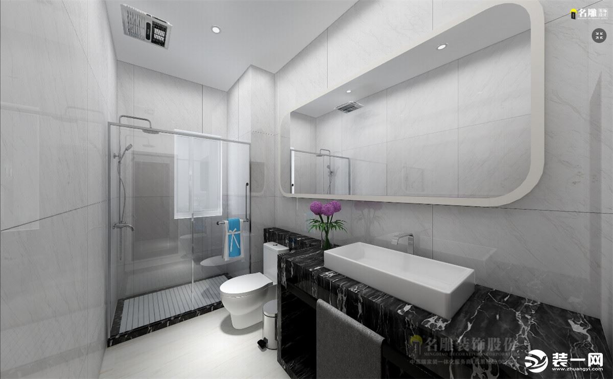东莞城南意境126平四居室新中式风格洗手间装修