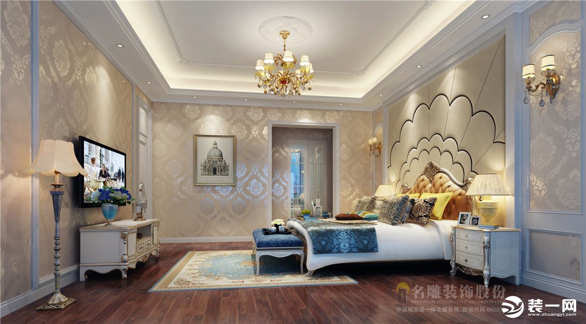 中惠沁林山庄-欧式风格-卧室装修效果图