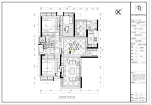雅居乐富春山居-欧式风格-三居室-平面图