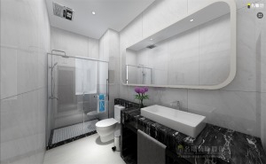 东莞城南意境126平四居室新中式风格洗手间装修