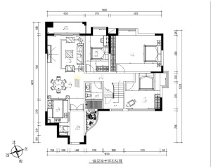石竹山水园听涛阁160㎡新中式二层平面设计图