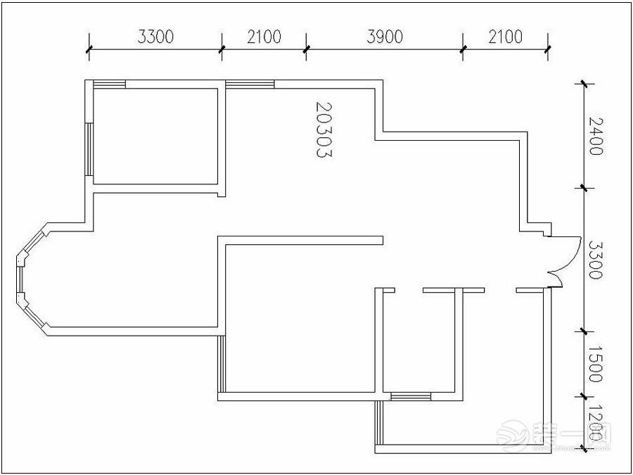 国金华府92平现代简约风格：户型图