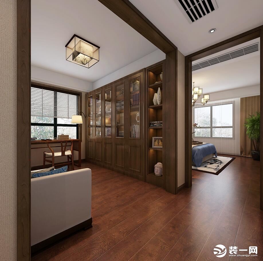 天下锦城163平方四室居新中式风格方案报价效客厅果图分享