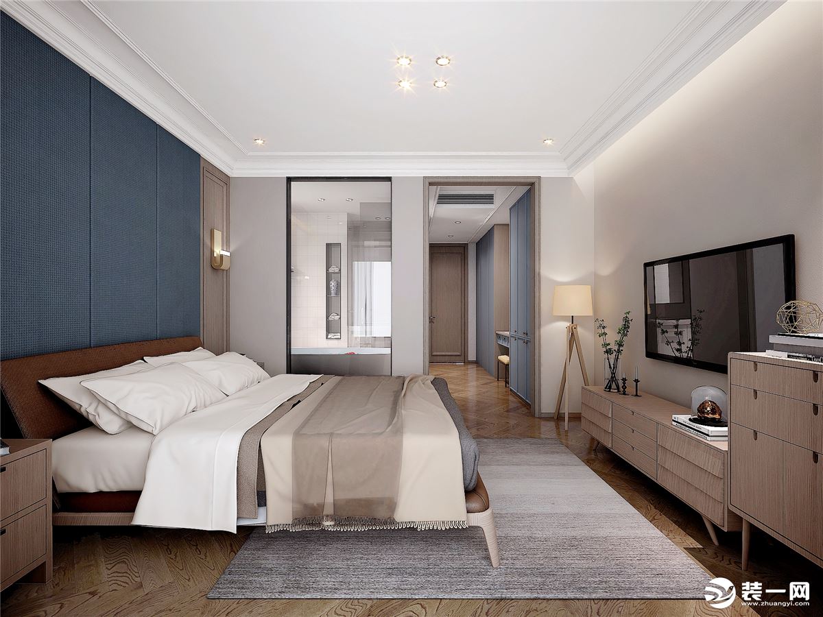 玫瑰园170平方四室居现代风格设计方案报价卧室效果图分享