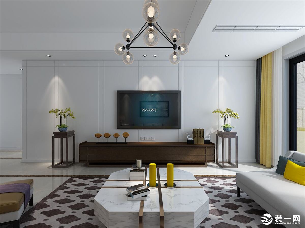 保利西山林语170平方四室居现代风格方案报价客厅效果图分享