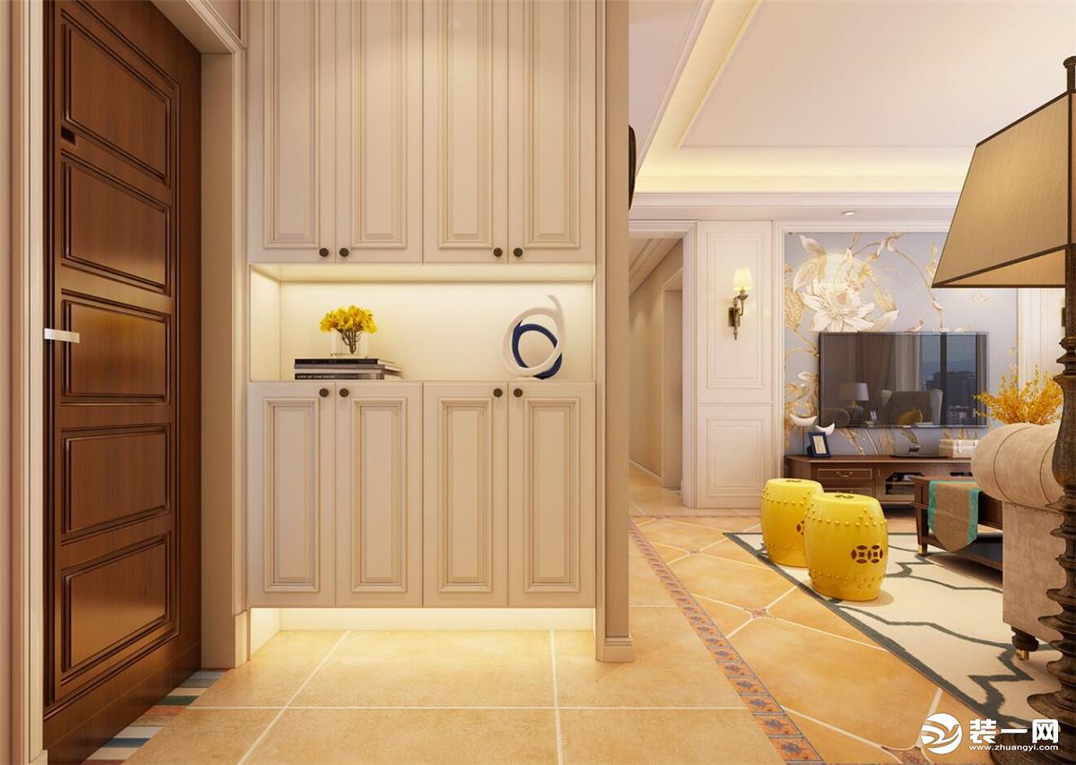 山水装饰设计作品东方名邸123平方三室居方案报价效果图分享