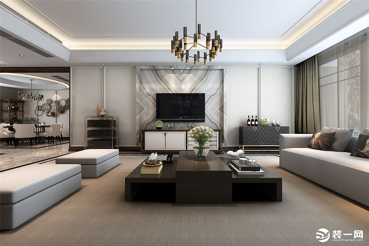 合肥柏景湾200平米欧式家，兼顾时尚与品质的家，精英人士装修首选！