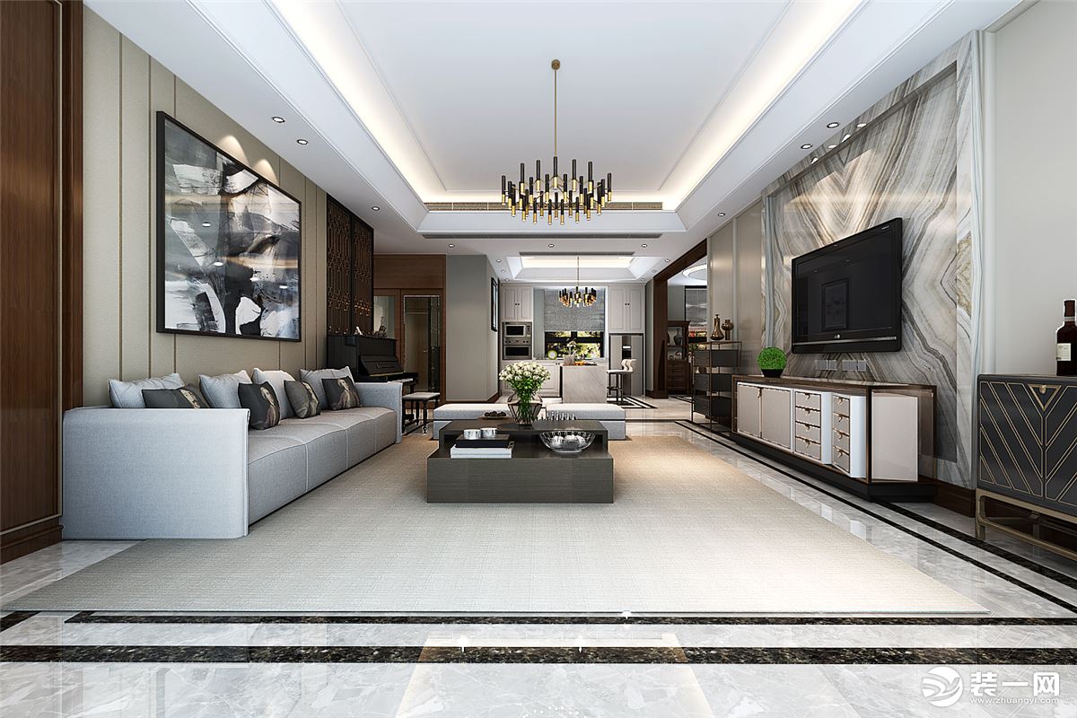 合肥柏景湾200平米欧式家，兼顾时尚与品质的家，精英人士装修首选！