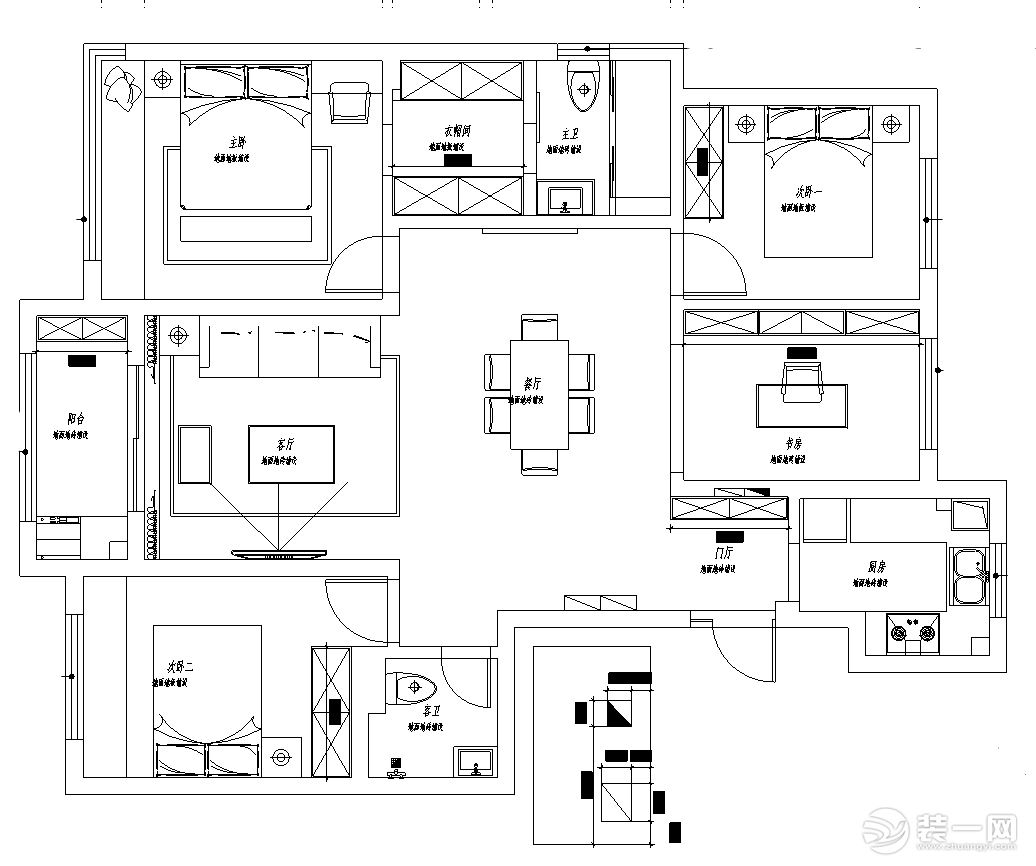 綠地御徽 130平四室兩廳，現(xiàn)代風(fēng)格也能很精致