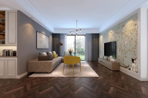 禹州天境120平方三室居现代风格方案报价客厅效果图分享