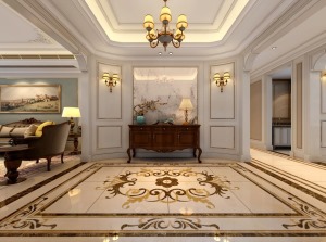 山水装饰设计作品玫瑰园200平方4室居欧式风格方案报价效果图分享