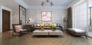 山水装饰设计作品巴黎都市128平方三室居现代风格方案报价效果图分享