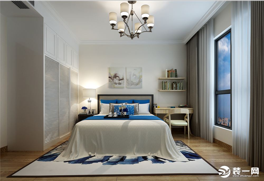 凤凰印象160平新中式风格卧室装修效果图