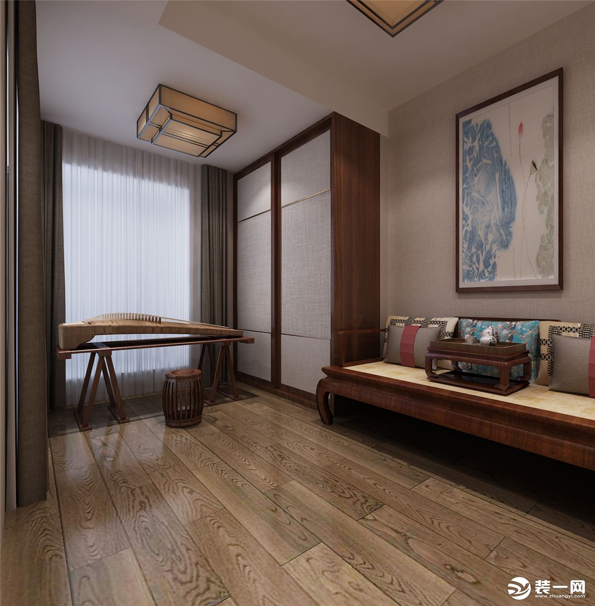 翡翠湾120平新中式风格休闲室装修效果图