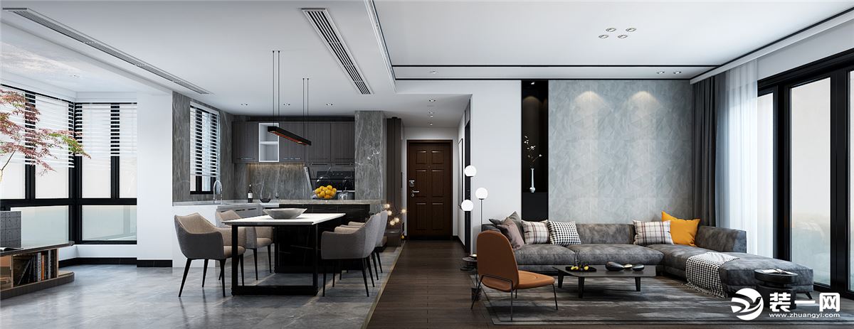 嘉和城布洛可125平现代简约客厅装修效果图