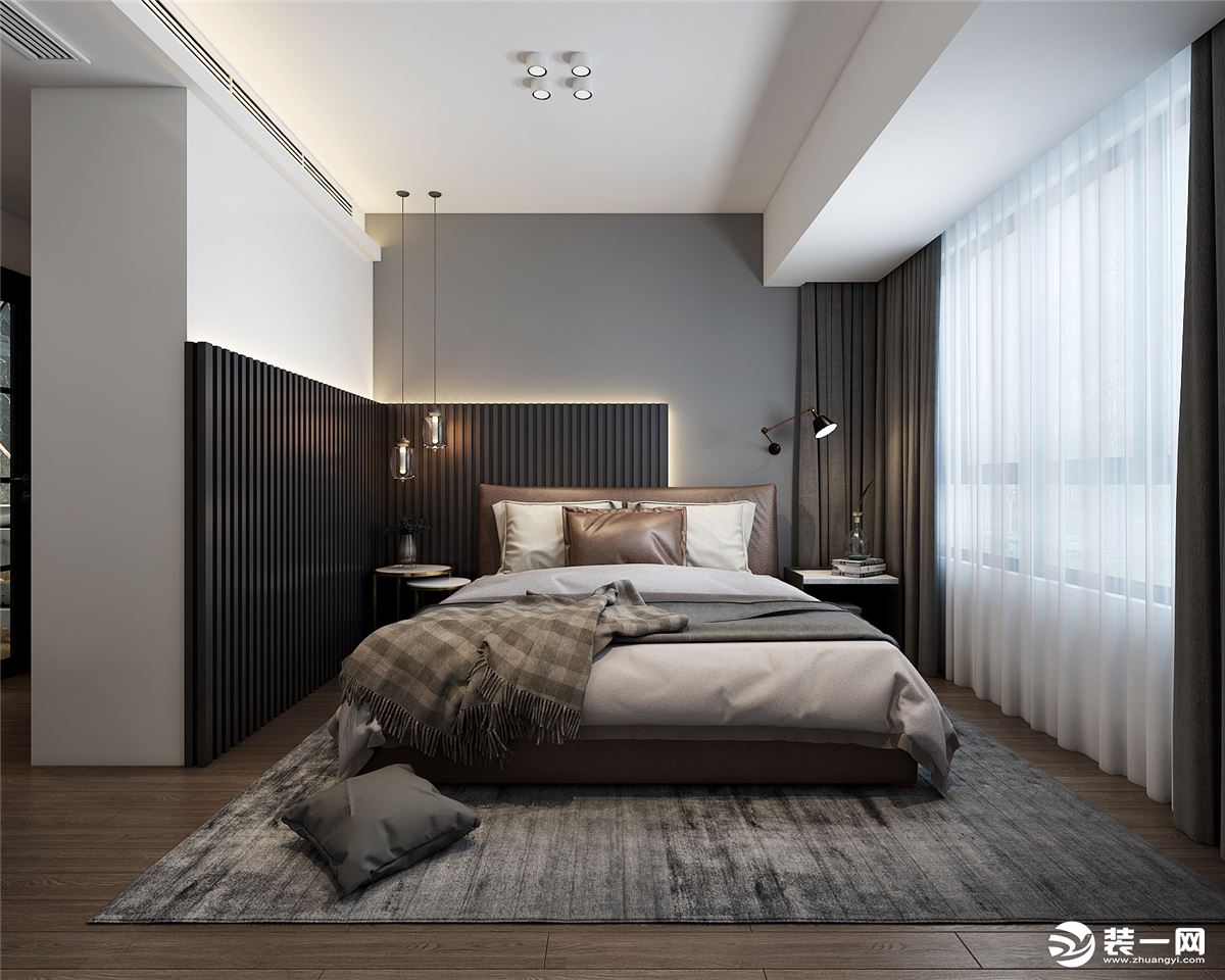 嘉和城布洛可125平现代简约卧室装修效果图