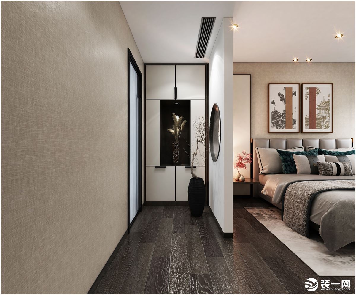 天誉半岛140 ㎡ 新中式风格卧室装修效果图