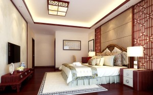 广源国际170平米中式风格卧室装修效果图