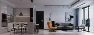 丰泽SOHO公寓72平现代风格客厅装修效果图