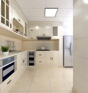 荣和千千树92平欧式风格厨房装修案例效果图