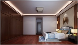 怡景湾180平新中式风格一楼卧室装修效果图