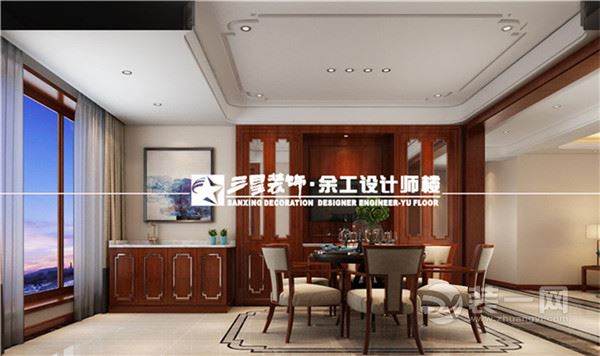 220平大平层新中式风格餐厅装修效果图