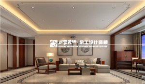 220平大平层新中式风格客厅装修效果图
