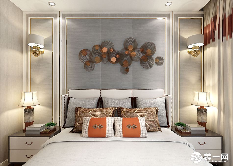 悦江国际简欧风格183平 次卧室装修效果图