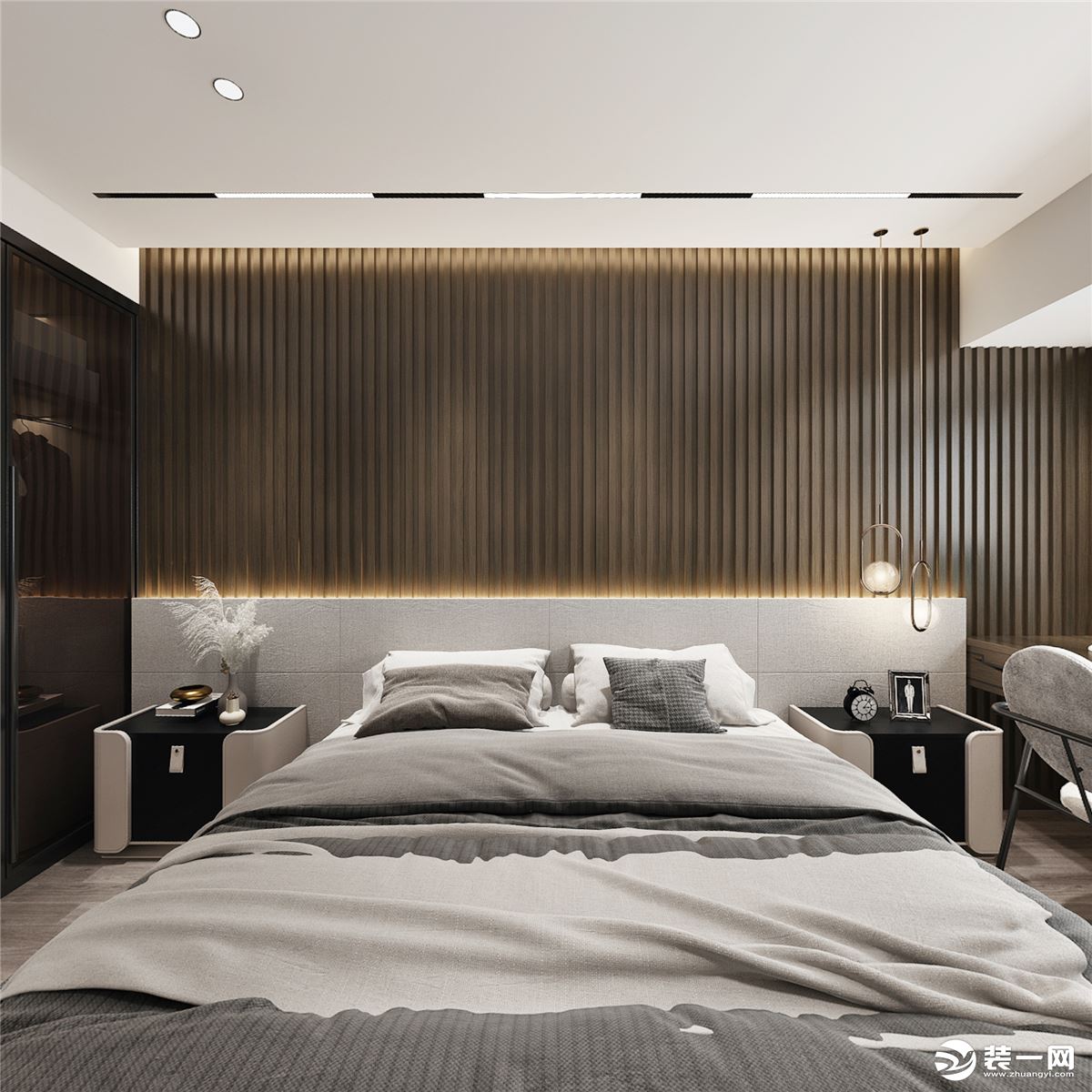 融信澜湾260平中式风格卧室装修设计效果图