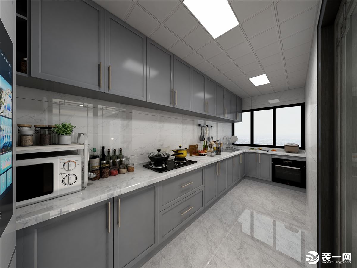 九公子111㎡新中式风格厨房装修效果图