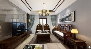 【美的家装饰】和记黄埔 中式风格 客厅