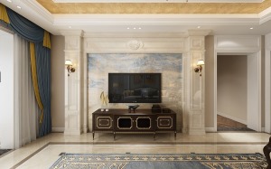香格里拉300㎡别墅欧式风格客厅装修效果图