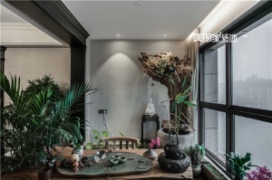 【美的家装饰】北岸江山150㎡美式风格茶室装修效果图