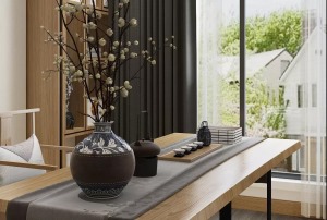 【美的家装饰】九里晴川110㎡新中式风格装修效果图