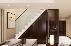 【美的家装饰】金科天辰162㎡新中式风格客厅装修效果图