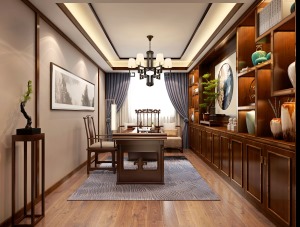 不仅反映出简约不简单的特点，更迎合了中式家具追求内敛、质朴的本质，让整个空间感觉更加实用
