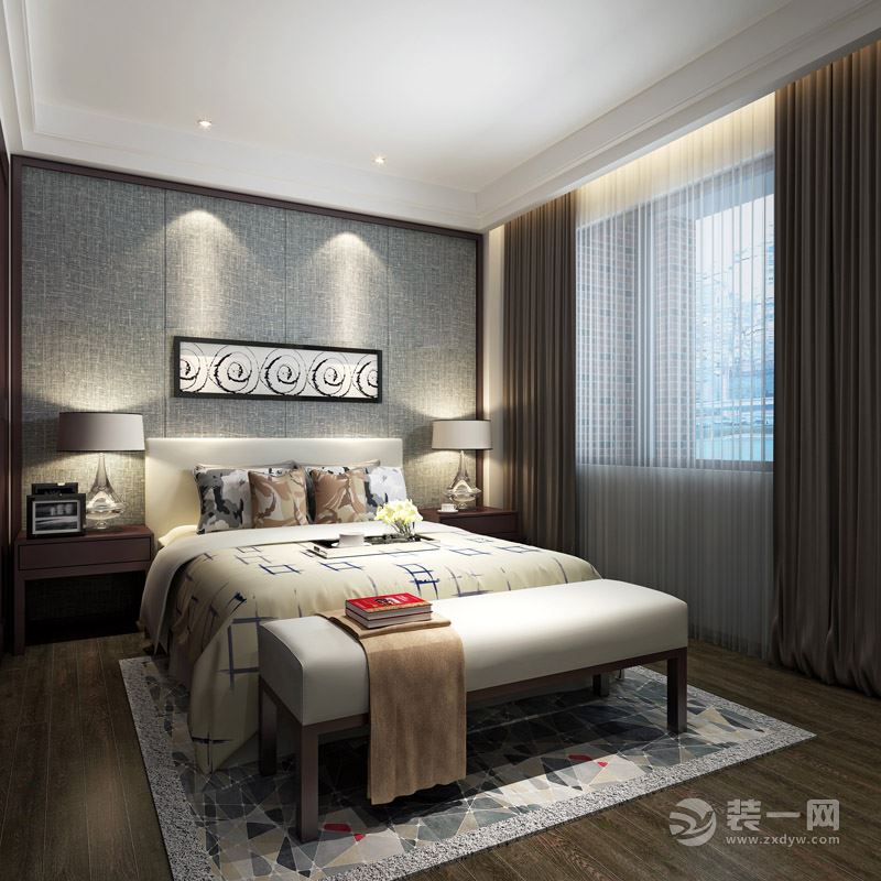 知春路（73平）15万中式风格---次卧室